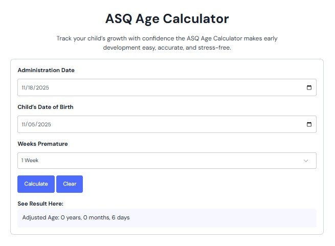 asq age calculator used
